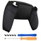eXtremeRate Black Performance Rubberized Grip Custom Back Plate Bottom Shell Compatible with ps5 Controller Replacement Back Shell Cover Compatible with ps5 Controller