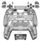 eXtremeRate Full Set Shell with Buttons Touchpad Cover Clear Black Custom Replacement Decorative Trim Shell Front Back Plates Compatible with p s 5 Controller BDM030 BDM040 BDM050