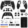 eXtremeRate Full Set Shell with Buttons Touchpad Cover Compatible with ps5 Edge Controller Black Custom Replacement Decorative Trim Shell Front Back Plates Compatible with ps5 Edge Controller