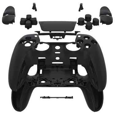 eXtremeRate Full Set Shell with Buttons Touchpad Cover Compatible with ps5 Edge Controller Black Custom Replacement Decorative Trim Shell Front Back Plates Compatible with ps5 Edge Controller