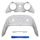 eXtremeRate Top Bottom Decorative Trim Shell Compatible with ps5 Edge Controller DIY Replacement Front Back Clip Shell Custom Clear Black Plates Cover Compatible with ps5 Edge Controller