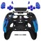 eXtremeRate Full Set Shell with Buttons Touchpad Cover Compatible with ps5 Edge Controller Blue Flame Replacement Decorative Trim Shell Front Back Plates Compatible with ps5 Edge Controller