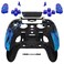 eXtremeRate Full Set Shell with Buttons Touchpad Cover Compatible with ps5 Edge Controller Blue Flame Replacement Decorative Trim Shell Front Back Plates Compatible with ps5 Edge Controller