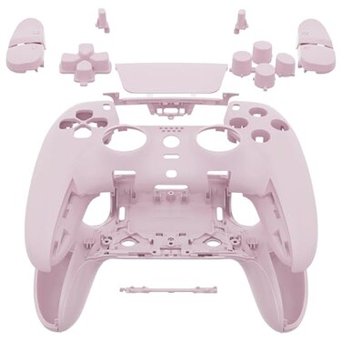 eXtremeRate Full Set Shell with Buttons Compatible with p s 5 Edge Controller Cherry Blossoms Pink Replacement Decorative Trim Shell Front Back Plates Compatible with p s 5 Edge Controller