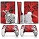 VIKROM PS5 Slim Skin Anime with PS5 Controller Skin Anime Style Set DarkRed Warrior HD Print with Matte Finish Cool Design Precise Fit ScratchResistant PlayStation 5 Skins for Console Controllers