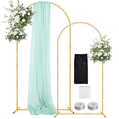 wellsign Wellsign Wedding Arch Backdrop Stand 72ft 6ft Set Of 2 Metal Balloon Arch Kit