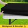 Smiry Picnic Table Cover with Bench Covers Waterproof Elastic Fitted Polyester Tablecloths for 6 Ft Rectangle Tables Washable Windproof Tablecloth for Camping RV Outdoor Black 30x72 Inches