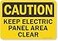 SmartSign Caution Keep Electric Panel Area Clear Sign 7 x 10 Plastic