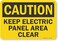 SmartSign Caution Keep Electric Panel Area Clear Sign 7 x 10 Plastic