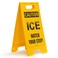 SmartSign Caution Ice Watch Your Step Folding Floor Sign 25 x 12 Plastic