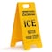 SmartSign Caution Ice Watch Your Step Folding Floor Sign 25 x 12 Plastic