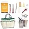 BeeCastle 9 Pcs Beekeeping Tools Kit with Organizer Tote for Beekeepers Necessary Beekeeping Supplies Bee Keeping Starter Kit Includes Bee Smoker Kit and Beehive Tools