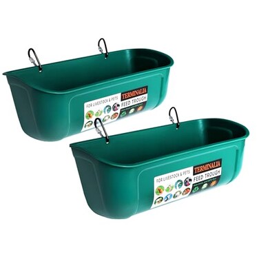 Terminalia Hanging Chicken Feeder Duck Waterer 26 Quart Medium Capacity No Spill Poultry Feeder Waterer for Backyard Chicken Duck