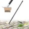 DEROFIT Crack Weeder Moss Remover Brush with 45 inch HandleManual Crevice Weeding Tool Stand Weed Puller Grout Brush for DeckPatioSidewalk WalkwayDriveway PavingCrevice Cleaning Tool