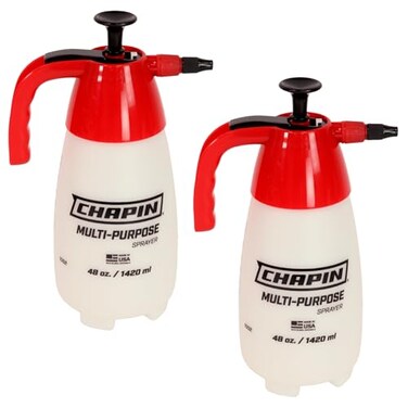 Chapin International Chapin 10022 48Ounce Handheld MultiPurpose ValuePack Pump Sprayer for Fertilizers Herbicides and Pesticides 2Pack Translucent White