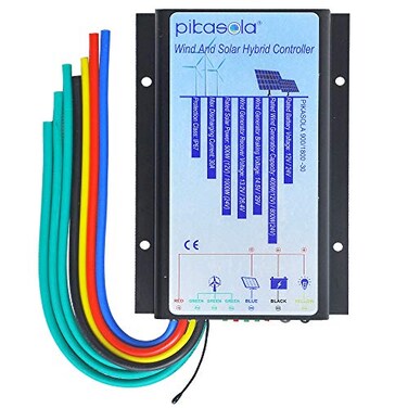 Pikasola Hybrid Wind Solar Controller for 12V24V Battery Auto 30A Charge Controller for Off Grid Max 800W Wind Turbine 1000W Solar Panel with MCT Charging
