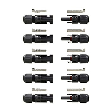 Renogy 5 Pair Solar Panel Cable Connectors Black