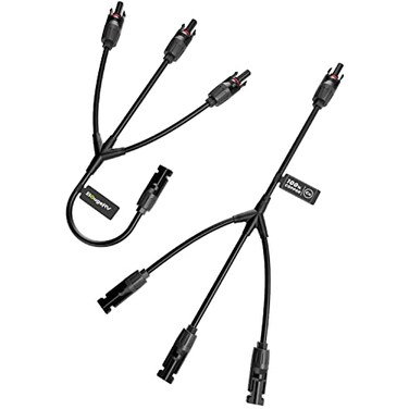 BougeRV Solar Y Branch Connectors Solar Panel Parallel Connectors 1 to 3 Solar Cable Wire Plug Tool Kit MFFF and FMMM