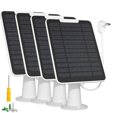 WININMETA Solar Panel Charger with Micro USB Connection Compatible with Arlo Essential SpotlightXL Spotlight Camera 5W Arlo Essential Solar Panel IP65 Waterproof 10ft Cable Not for 2K2nd Gen 4 Pack