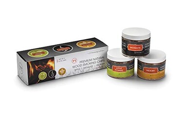 Outset Wood Smoking Chips Gift Set Apple Hickory and Mesquite Chips