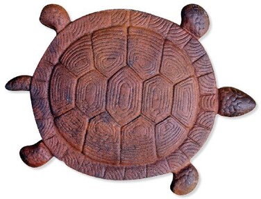 Sunset Vista Designs Cast Iron Turtle Garden Stepping Stone 13Inch long