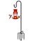 COCONUT 78 Heavy Duty Shepherds Hooks for Outdoor Bird Feeder Pole with 5 Prong Base Adjustable Height Shepherds Hook for Hummingbird Feeder Bird Feeder Plant Wind Chimes Lanterns 1 Pack