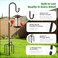 COCONUT 78 Heavy Duty Shepherds Hooks for Outdoor Bird Feeder Pole with 5 Prong Base Adjustable Height Shepherds Hook for Hummingbird Feeder Bird Feeder Plant Wind Chimes Lanterns 1 Pack