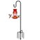 COCONUT 78 Heavy Duty Shepherds Hooks for Outdoor Bird Feeder Pole with 5 Prong Base Adjustable Height Shepherds Hook for Hummingbird Feeder Bird Feeder Plant Wind Chimes Lanterns 1 Pack
