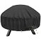 SHINESTAR Round Fire Pit Cover for 2232 Inch Fire Pit Waterproof and Windproof with Straps and Builtin Vents 32 Dia x 135 H Black