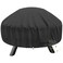 SHINESTAR Round Fire Pit Cover for 2232 Inch Fire Pit Waterproof and Windproof with Straps and Builtin Vents 32 Dia x 135 H Black