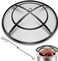 Hydream Fire Pit Spark Screen24 Inch Fire Pit Screen Cover Outdoor with HandlePokerFirepit Screens Round Cover Mesh Replacement HeavyDuty Steel Fire Pit Cover for BackyardBeachRV Camping
