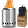 HGD Tabletop Fire Pit Smokeless Firepit Outdoor Mini Fire Pit for with Carry Bag for Camping Backyard Patio Garden Picnic Silver
