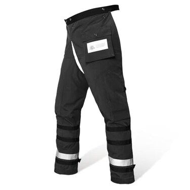 YARDMARIS Technical Wrap Chainsaw Chaps by UL Class A 8 Layers Chainsaw Pants Apron Style Black