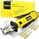 EzzDoo Electric Chainsaw Sharpener Kit with 6 TitaniumCoated Diamond Bits Handheld Chain Saw Sharpener Tool for All Chains No Removal Required Easy and Fast Chainsaw Sharpening Kit