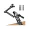 SporGain Updated Lawn Mower Blade Sharpener 1545 Adjustable Frame with Ball Bearing Manufacture Handle for Right Left Hand Blades Use with Angle Grinder Black