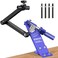 SporGain Updated Lawn Mower Blade Sharpener 1545 Adjustable Frame with Ball Bearing Manufacture Handle for Right Left Hand Blades Use with Angle Grinder Blue
