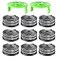 Chway 11 Pcs Dual Line String Trimmers Spools Compatible with Greenworks Model 2101602 2101602A STBA40B210 BST4000 0065 Line Replacement Spool 2900719 and Spool Cap Cover9 Spools 2 Caps