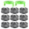 Chway 11 Pcs Dual Line String Trimmers Spools Compatible with Greenworks Model 2101602 2101602A STBA40B210 BST4000 0065 Line Replacement Spool 2900719 and Spool Cap Cover9 Spools 2 Caps
