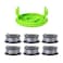 Greenworks 0065 Single Line AutoFeed String Trimmer Spools 6Pack Replacement Spool Cover