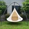 Vivere All Weather Polyester and Cotton Double Hammock Cacoon Natural White