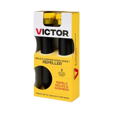 Victor Mole and Gopher Sonic Spike Outdoor Mole and Gopher Repellent M9012 Chemical Free Solution 2 Pack Sonic Spikes