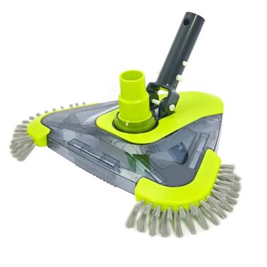 Sepetrel Upgrade Pool Vacuum Head with Side Brush Universal Rotatable Hose AdapterWeighted Triangular ShapeSafe for Vinyl Liner Pool