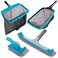 Sepetrel Deluxe Swimming Pool Cleaning Kit Including 2 Brush Heads 2 Pool Skimmer NetsNO Pole