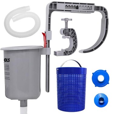 SWIMLINE HYDROTOOLS Wall Mounted Hanging Above Ground Pool Surface Skimmer Kit Cleans Automatically Attach To Inflatable Collars Tubular Metal Frame Pools Maintenance Cleaner Floating Debris