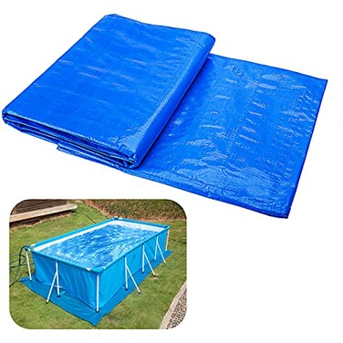 codree 11 x 78 Ft Swimming Pool Ground Cloths Rectangular Waterproof PE Swimming Pool Liner Pad for Protect Above Ground Pool Prevents Punctures Pool Tarp