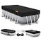 HIGHTQURO Rectangular Pool Cover for Above Ground PoolsSolar Oval Pool Cover Protector with Ground Nails and Windproof Ropes Increase StabilityWaterproof and Dustproof 9x18Ft Black
