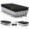 HIGHTQURO Rectangular Pool Cover for Above Ground PoolsSolar Oval Pool Cover Protector with Ground Nails and Windproof Ropes Increase StabilityWaterproof and Dustproof 9x18Ft Black
