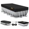 HIGHTQURO Rectangular Pool Cover for Above Ground PoolsSolar Oval Pool Cover Protector with Ground Nails and Windproof Ropes Increase StabilityWaterproof and Dustproof 9x18Ft Black