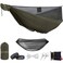 onewind 11ft Camping Hammock with Bugnet Portable Double Hammock with Mosquito Net Backpacking Hammock with Net Adjustable Ridgeline Tree Straps for Outdoor Hiking Backpacking OD Green