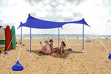 ABCCANOPY Beach Portable Sun Shelter for Beach Camping Trips 10x9 FT Blue
